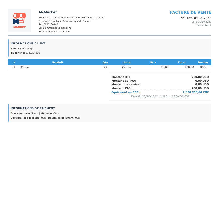 Découvrez les factures de vente générés par l'ePME System
